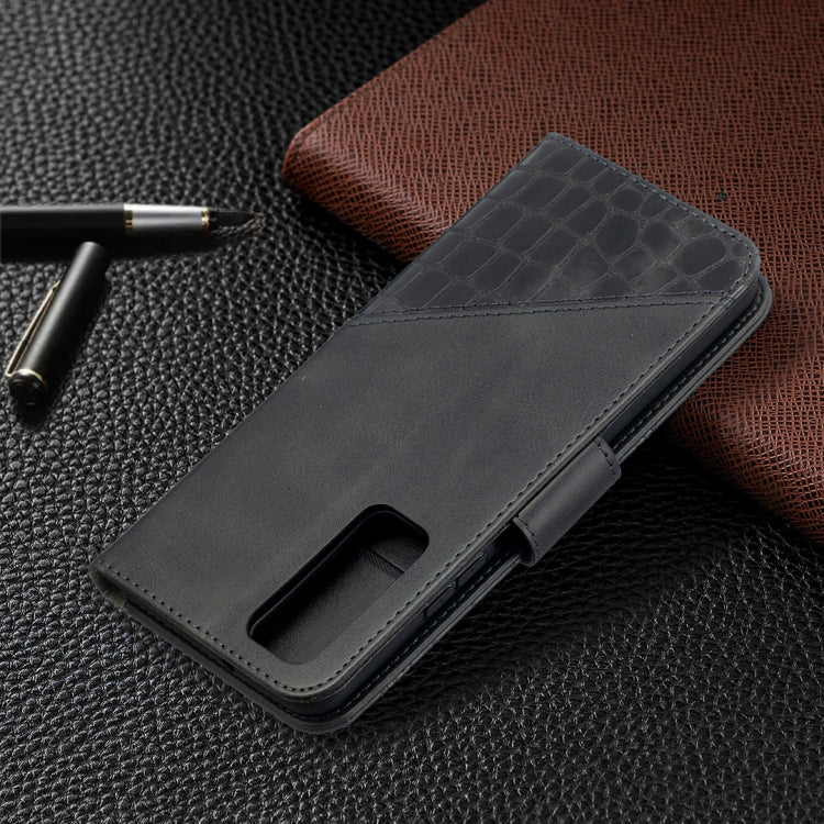 For Huawei P smart 2021 / Y7a Matching Color Crocodile Texture Horizontal Flip PU Leather Case with Wallet & Holder & Card Slots