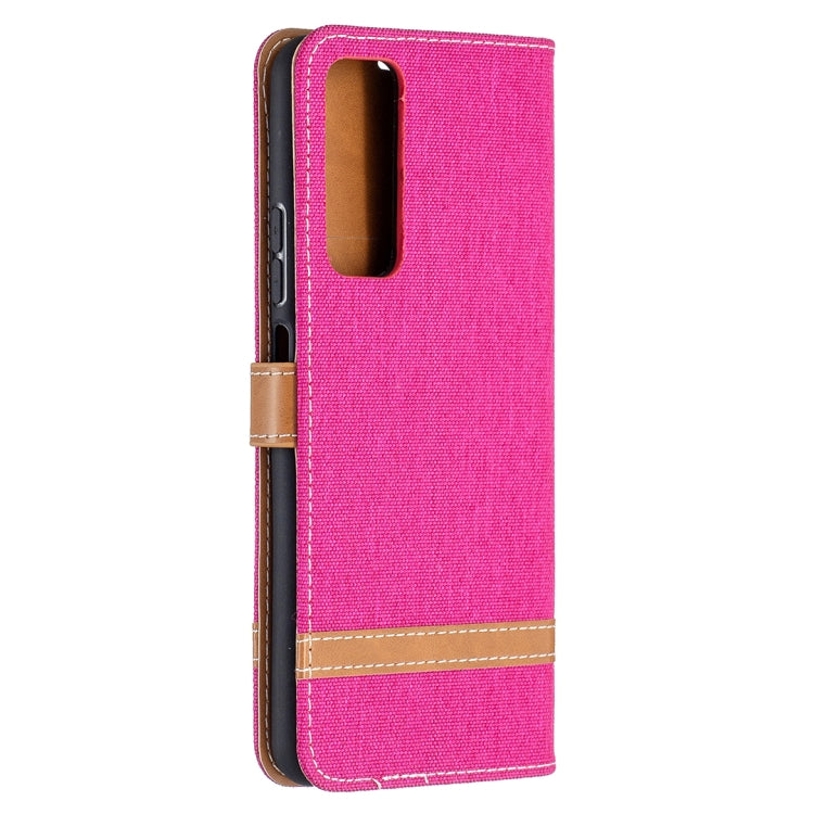 For Huawei P smart 2021 / Y7a Lite Color Matching Denim Texture Horizontal Flip Leather Case with Holder & Card Slots & Wallet & Lanyard