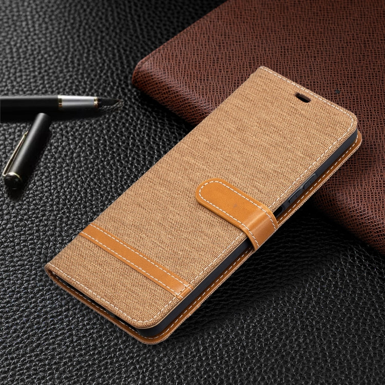 For Huawei P smart 2021 / Y7a Lite Color Matching Denim Texture Horizontal Flip Leather Case with Holder & Card Slots & Wallet & Lanyard