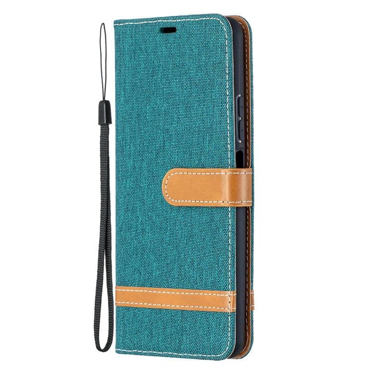For Huawei P smart 2021 / Y7a Lite Color Matching Denim Texture Horizontal Flip Leather Case with Holder & Card Slots & Wallet & Lanyard