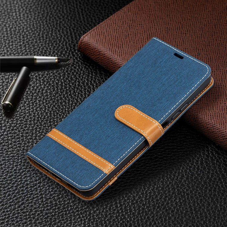 For Huawei P smart 2021 / Y7a Lite Color Matching Denim Texture Horizontal Flip Leather Case with Holder & Card Slots & Wallet & Lanyard