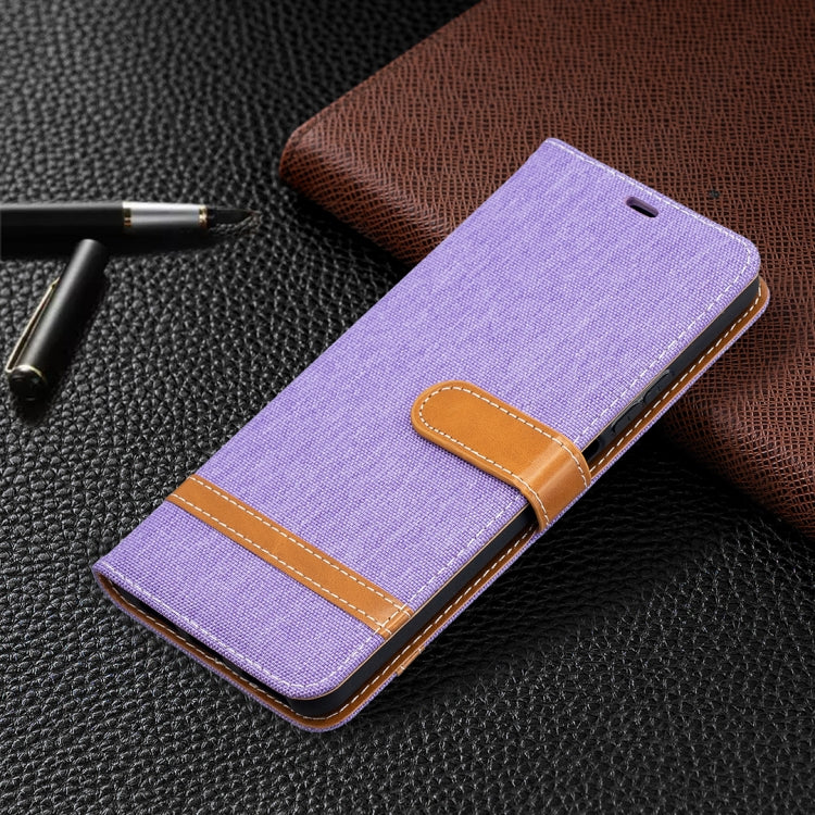 For Huawei P smart 2021 / Y7a Lite Color Matching Denim Texture Horizontal Flip Leather Case with Holder & Card Slots & Wallet & Lanyard