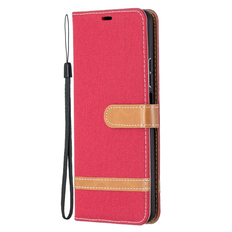 For Huawei P smart 2021 / Y7a Lite Color Matching Denim Texture Horizontal Flip Leather Case with Holder & Card Slots & Wallet & Lanyard