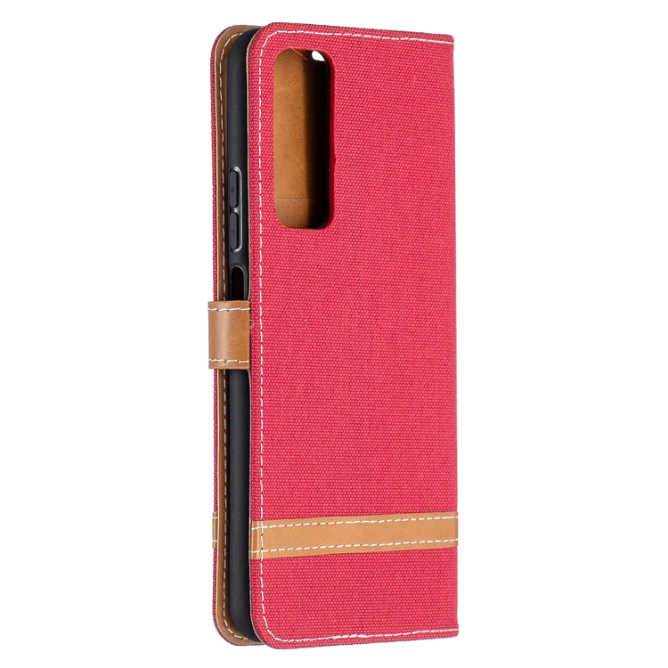 For Huawei P smart 2021 / Y7a Lite Color Matching Denim Texture Horizontal Flip Leather Case with Holder & Card Slots & Wallet & Lanyard