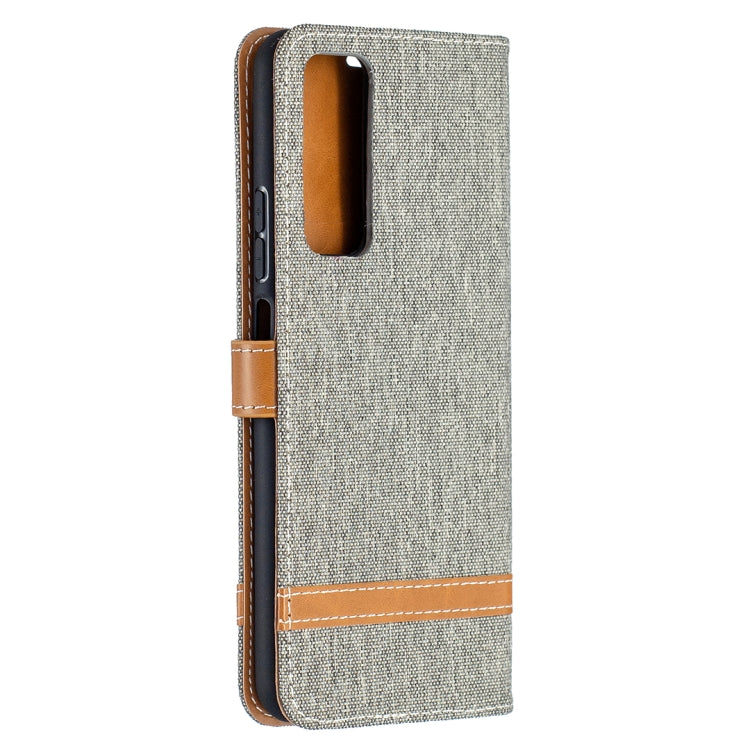 For Huawei P smart 2021 / Y7a Lite Color Matching Denim Texture Horizontal Flip Leather Case with Holder & Card Slots & Wallet & Lanyard