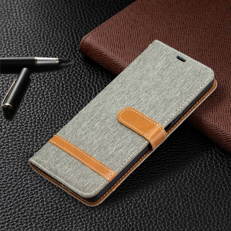 For Huawei P smart 2021 / Y7a Lite Color Matching Denim Texture Horizontal Flip Leather Case with Holder & Card Slots & Wallet & Lanyard