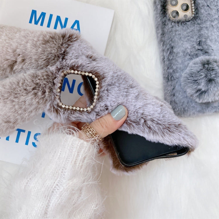 For iPhone 11 Pro Max Plush Rabbit Soft TPU Protective Case