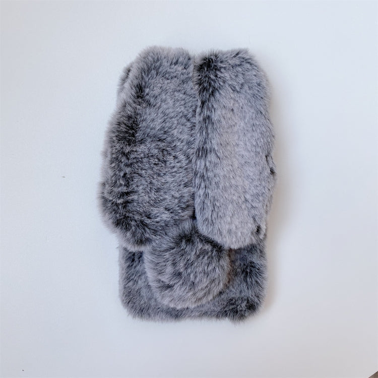 For iPhone 12 mini Plush Rabbit Soft TPU Protective Case