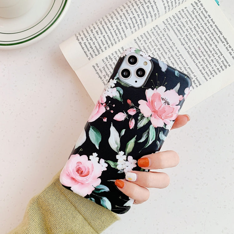 For iPhone 11 Pro Plantain Flower Leaves Series Pattern Shockproof Protective Case