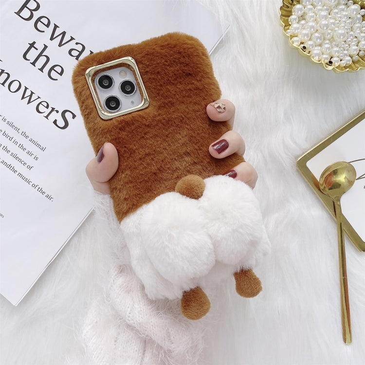 For iPhone 11 Pro Corgi Butt Plush TPU Protective Case