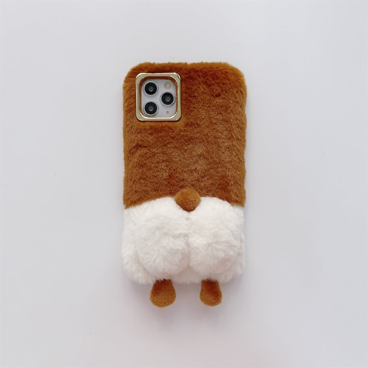 For iPhone 11 Pro Corgi Butt Plush TPU Protective Case