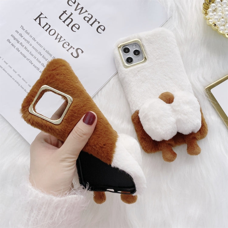 For iPhone 11 Pro Corgi Butt Plush TPU Protective Case