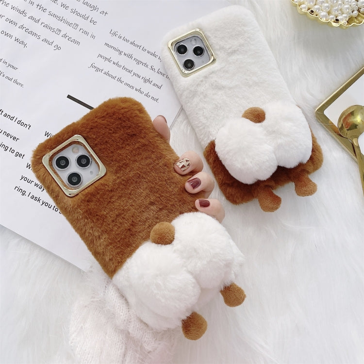 For iPhone 11 Corgi Butt Plush TPU Protective Case