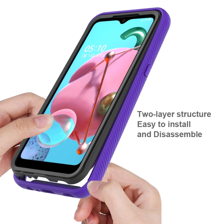 For LG Q51 / K51 Starry Sky Solid Color Series Shockproof PC + TPU Protective Case