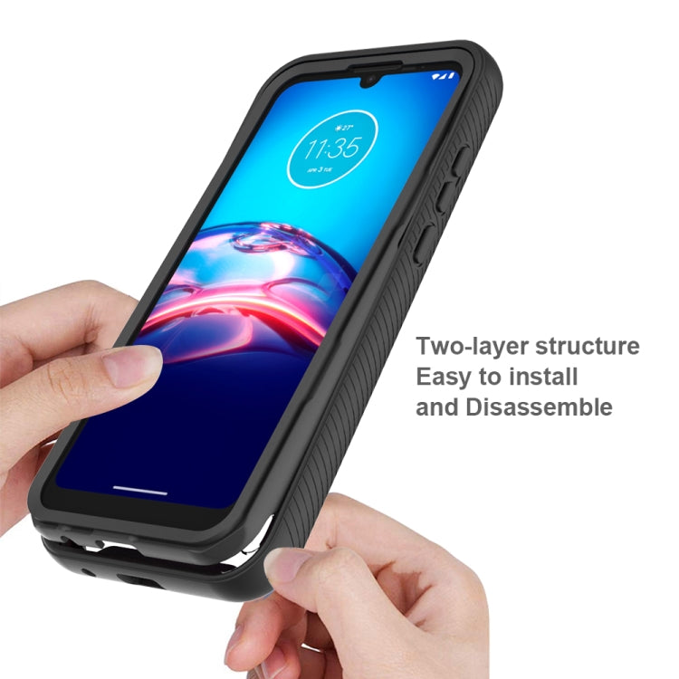 For Motorola Moto E6s (2020) Starry Sky Solid Color Series Shockproof PC + TPU Protective Case