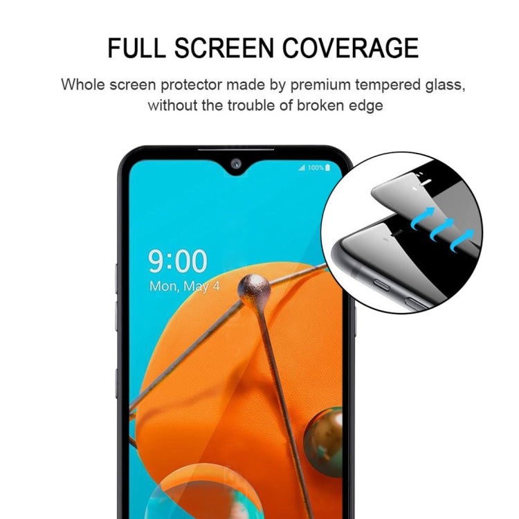 For  LG K51 Full Glue Full Screen Tempered Glass Film
