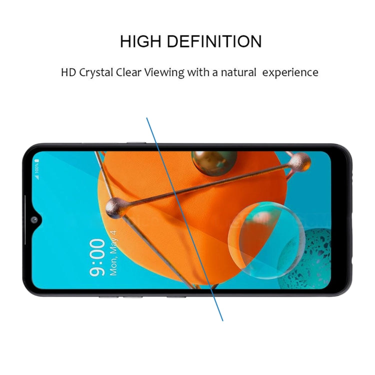For  LG K51 Full Glue Full Screen Tempered Glass Film