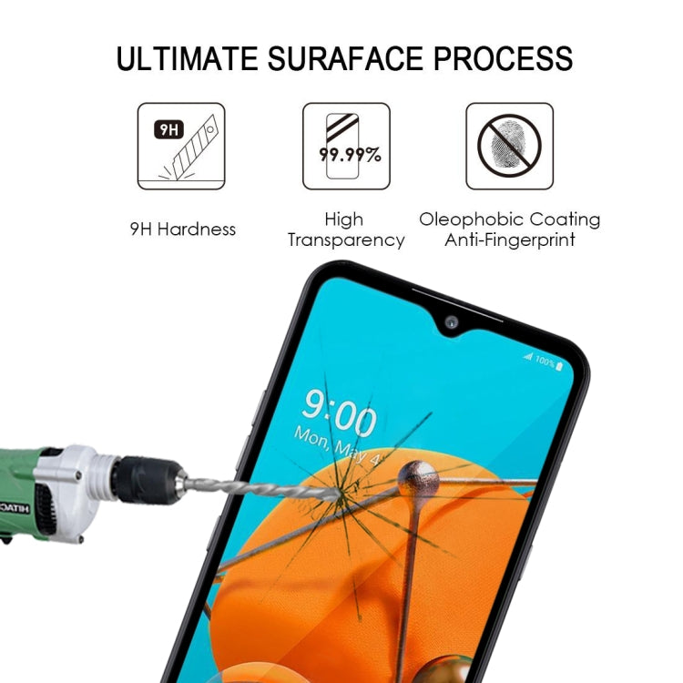 For  LG K51 Full Glue Full Screen Tempered Glass Film