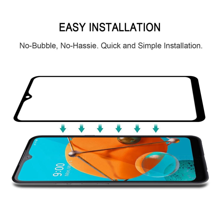 For  LG K51 Full Glue Full Screen Tempered Glass Film