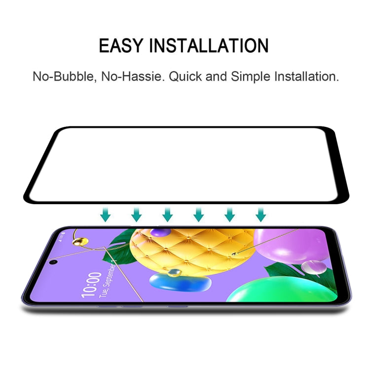 For  LG K52 Full Glue Full Screen Tempered Glass Film