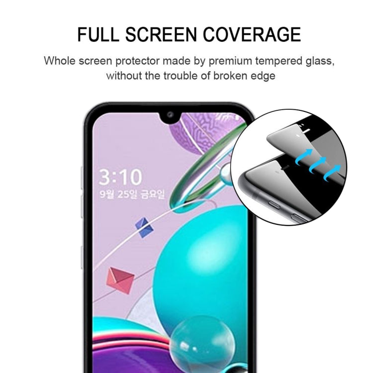 For LG Q31 Full Glue Full Screen Tempered Glass Film