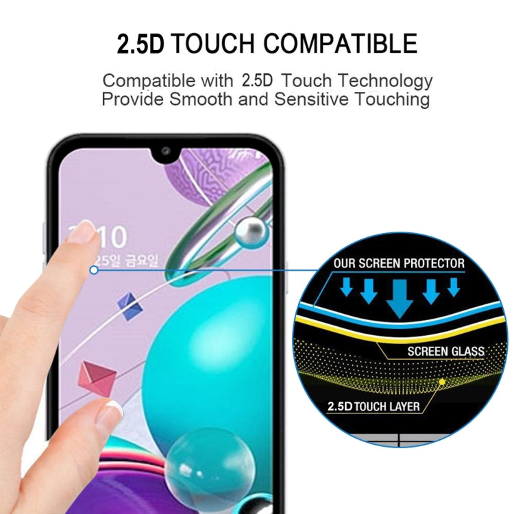 For LG Q31 Full Glue Full Screen Tempered Glass Film