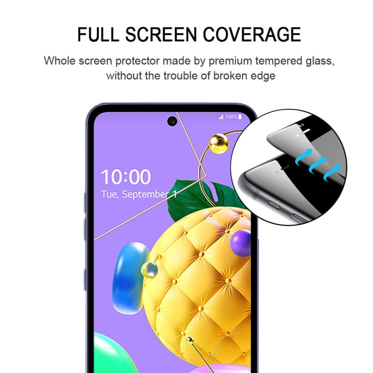 For LG Q52 Full Glue Full Screen Tempered Glass Film