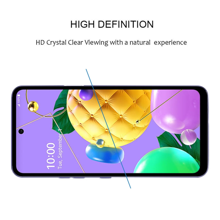 For LG Q52 Full Glue Full Screen Tempered Glass Film