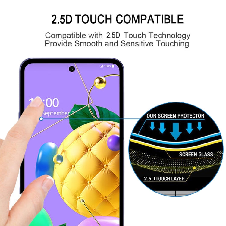 For LG Q52 Full Glue Full Screen Tempered Glass Film