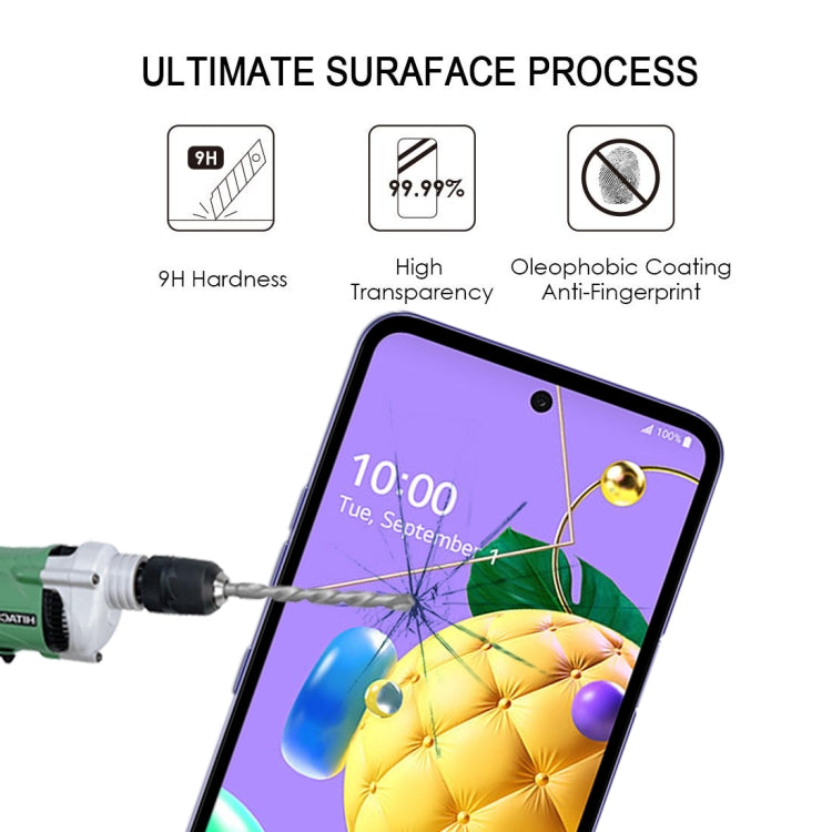 For LG Q52 Full Glue Full Screen Tempered Glass Film