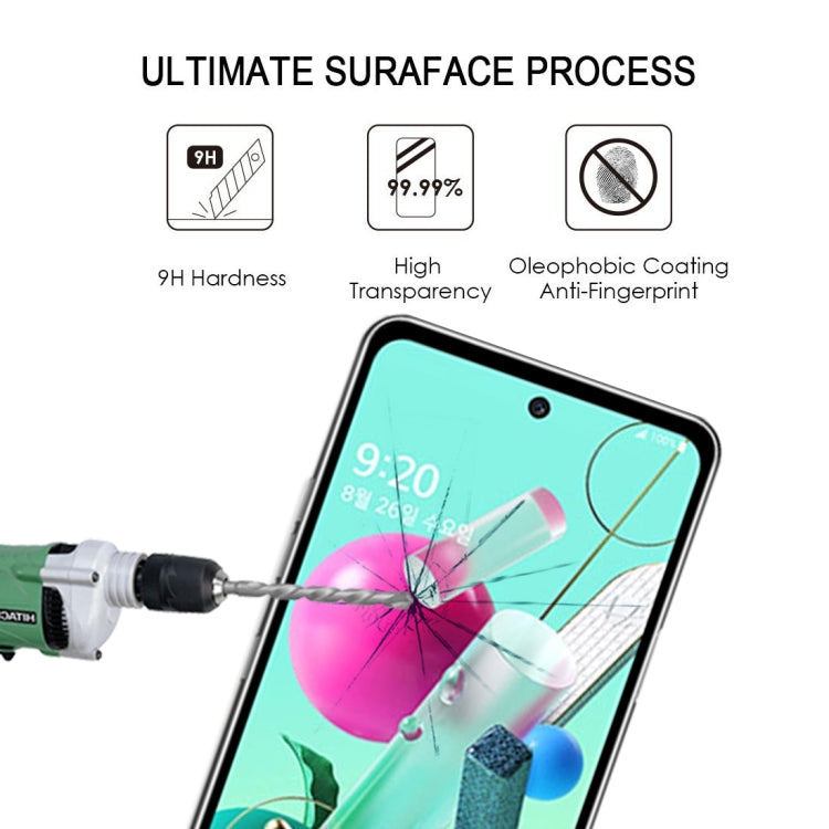For LG Q92 Full Glue Full Screen Tempered Glass Film