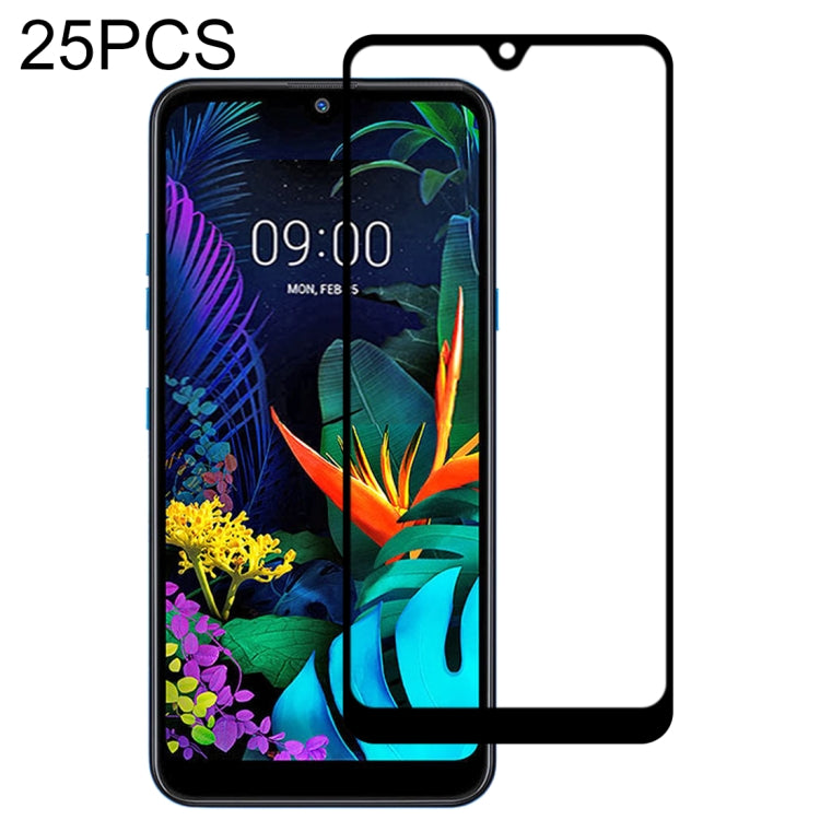 For LG K50 25 PCS Full Glue Full Screen Tempered Glass Film