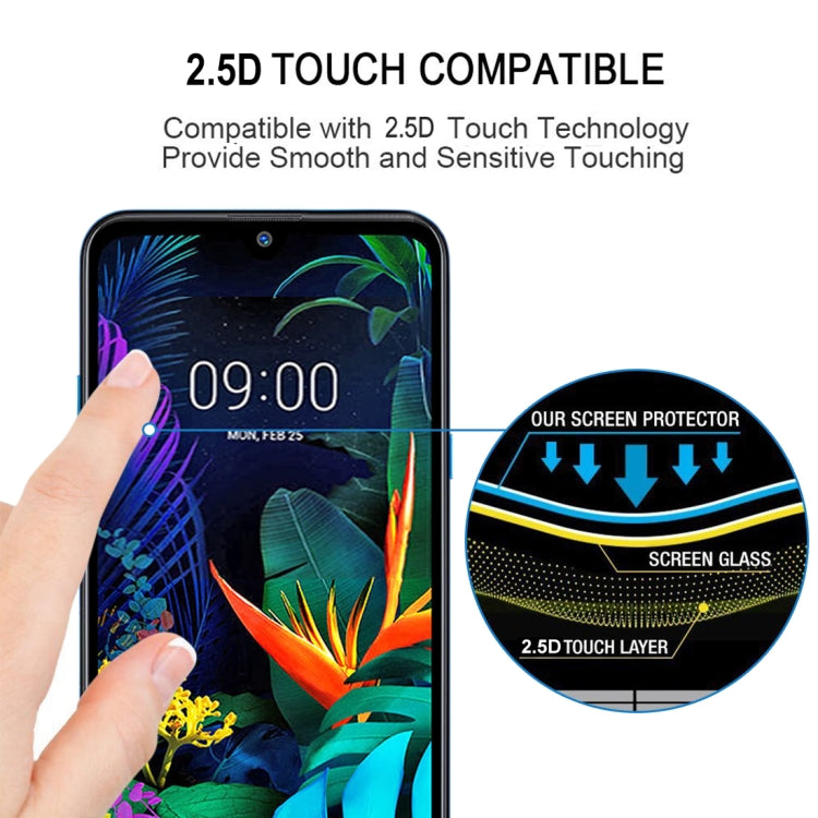 For LG K50 25 PCS Full Glue Full Screen Tempered Glass Film
