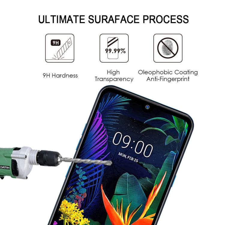 For LG K50 25 PCS Full Glue Full Screen Tempered Glass Film