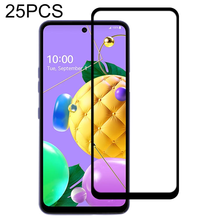 For LG K52 25 PCS Full Glue Full Screen Tempered Glass Film