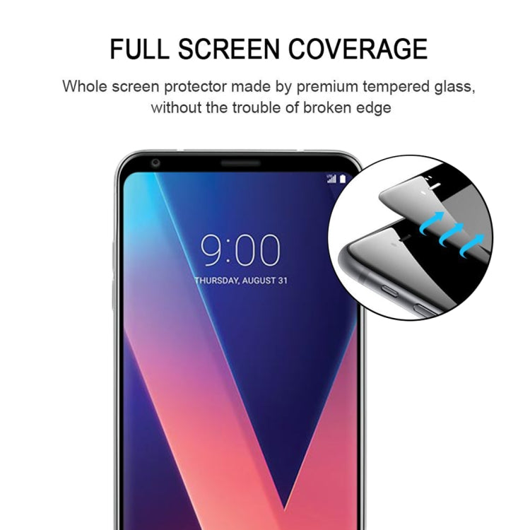 For LG V30 25 PCS Full Glue Full Screen Tempered Glass Film