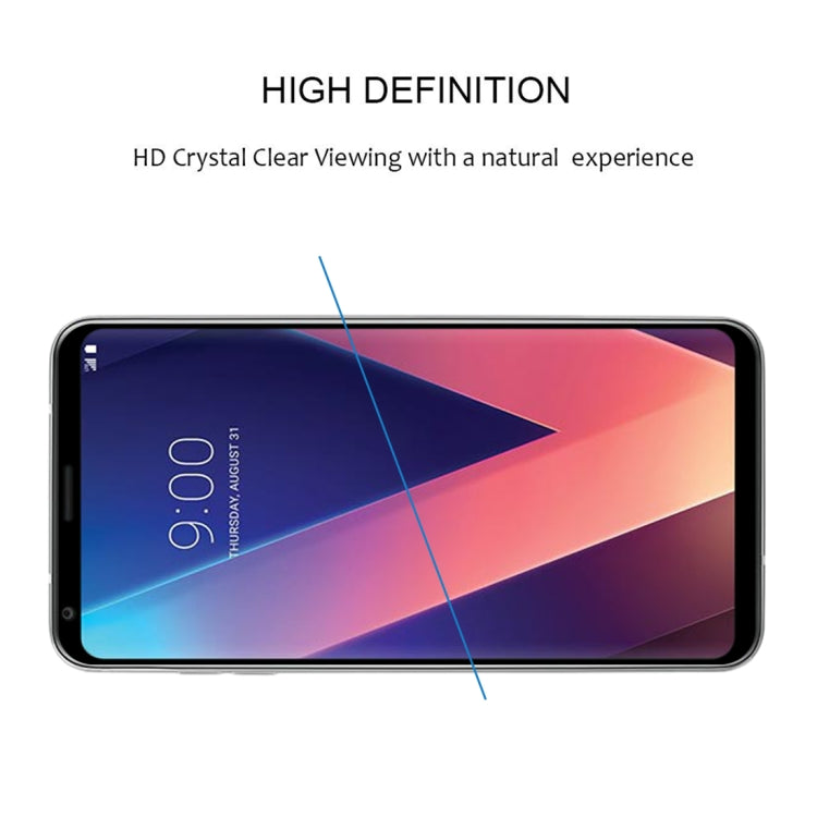 For LG V30 25 PCS Full Glue Full Screen Tempered Glass Film
