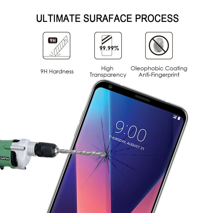 For LG V30 25 PCS Full Glue Full Screen Tempered Glass Film