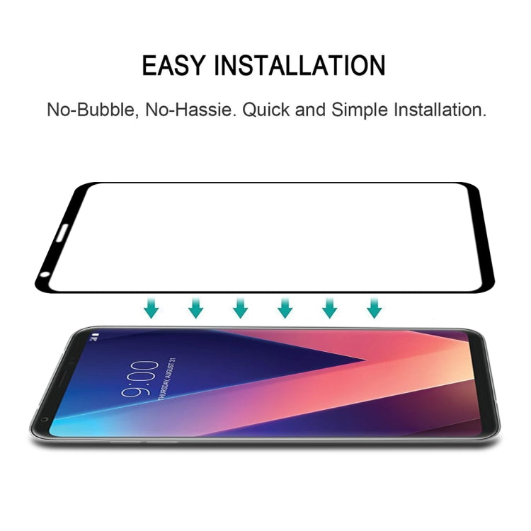 For LG V30 25 PCS Full Glue Full Screen Tempered Glass Film