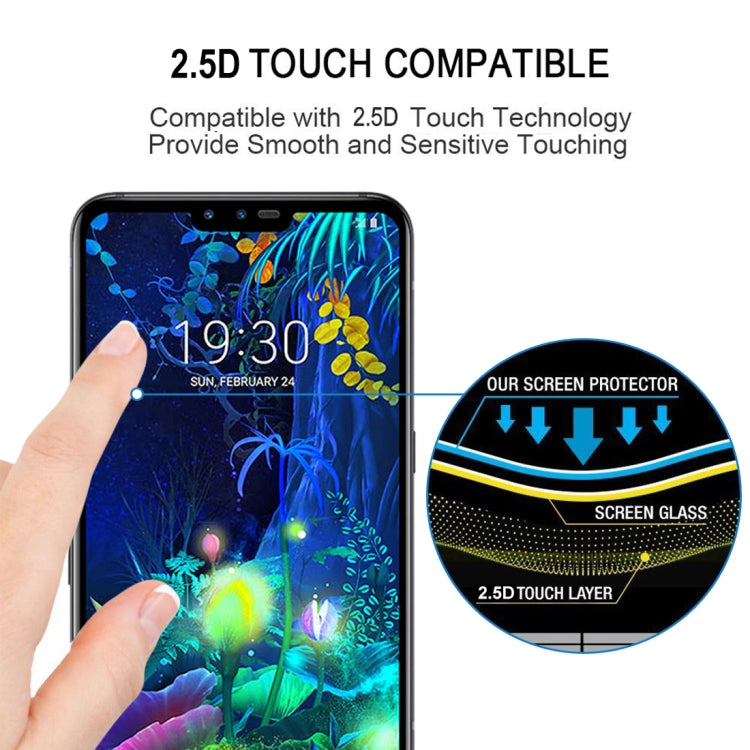 For LG V50 ThinQ 5G 25 PCS Full Glue Full Screen Tempered Glass Film