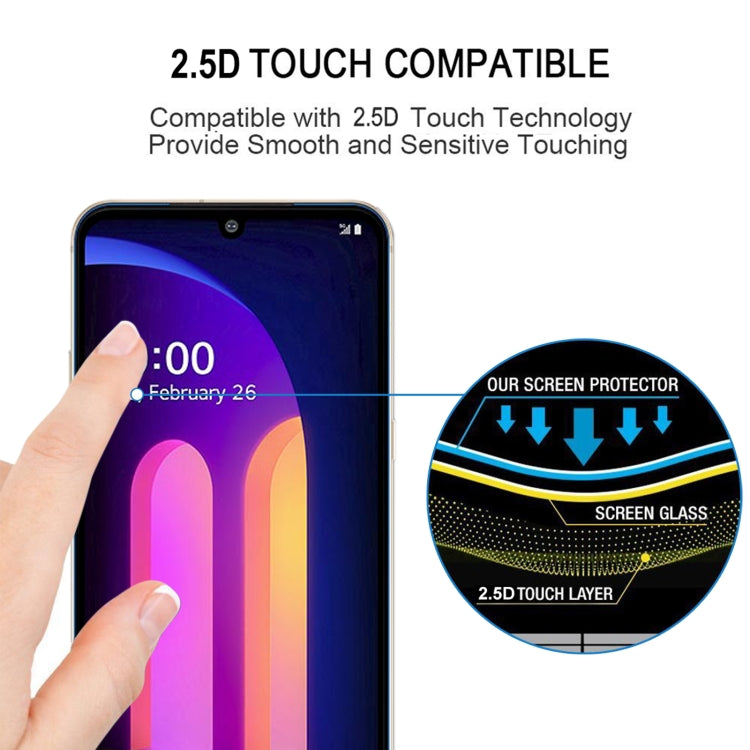 For LG V60 ThinQ 5G 25 PCS Full Glue Full Screen Tempered Glass Film