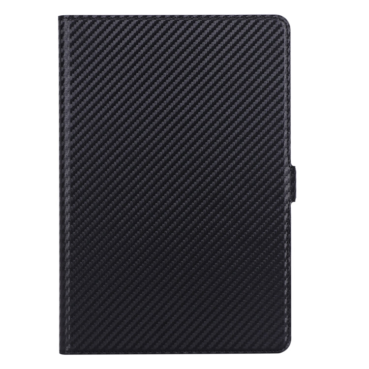 For Huawei MediaPad T5 / Enjoy Tablet 10.1 2018 Ultra-thin Carbon Fiber Horizontal Flip PU Leather Tablet Case with 3-level Holder