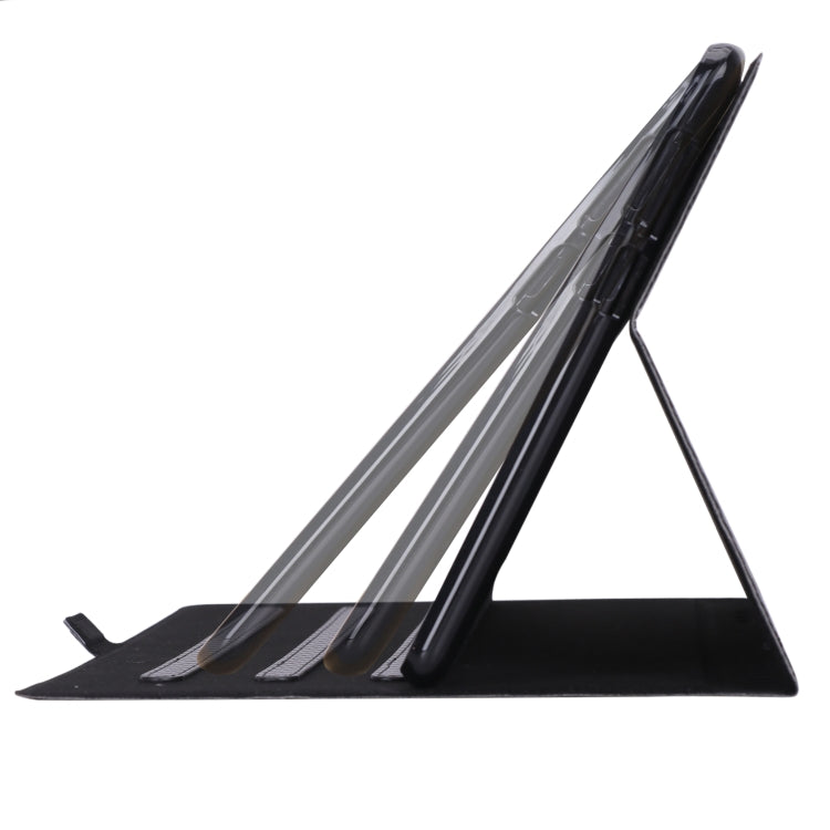 For Huawei MediaPad T5 / Enjoy Tablet 10.1 2018 Ultra-thin Carbon Fiber Horizontal Flip PU Leather Tablet Case with 3-level Holder