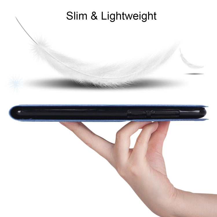 For Huawei MediaPad T5 / Enjoy Tablet 10.1 2018 Ultra-thin Carbon Fiber Horizontal Flip PU Leather Tablet Case with 3-level Holder