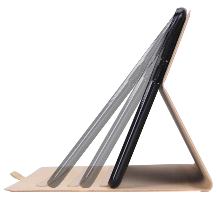 For Huawei MediaPad T5 / Enjoy Tablet 10.1 2018 Ultra-thin Carbon Fiber Horizontal Flip PU Leather Tablet Case with 3-level Holder