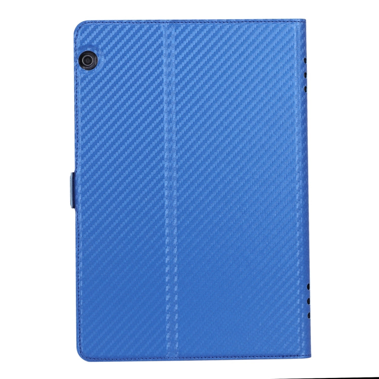 For Huawei MediaPad T5 / Enjoy Tablet 10.1 2018 Ultra-thin Carbon Fiber Horizontal Flip PU Leather Tablet Case with 3-level Holder