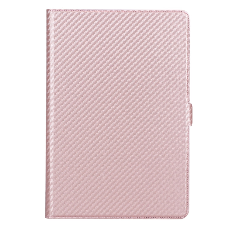 For Huawei MediaPad T5 / Enjoy Tablet 10.1 2018 Ultra-thin Carbon Fiber Horizontal Flip PU Leather Tablet Case with 3-level Holder