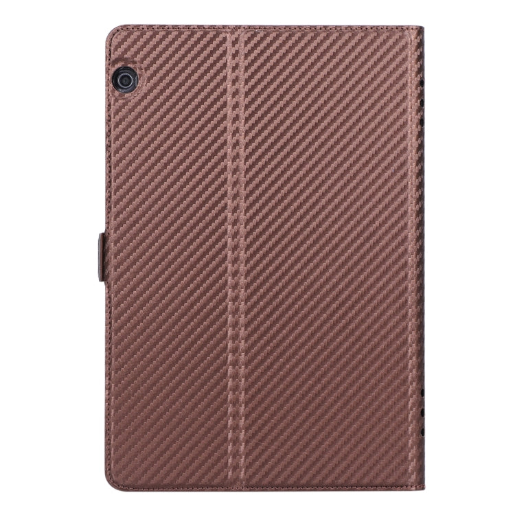 For Huawei MediaPad T5 / Enjoy Tablet 10.1 2018 Ultra-thin Carbon Fiber Horizontal Flip PU Leather Tablet Case with 3-level Holder