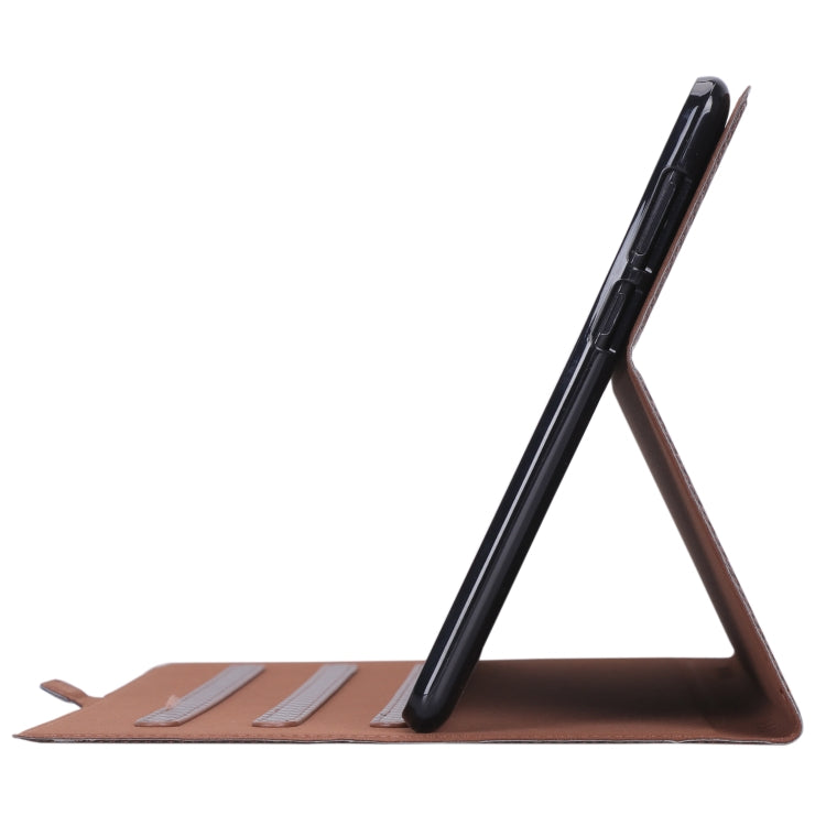 For Huawei MediaPad T5 / Enjoy Tablet 10.1 2018 Ultra-thin Carbon Fiber Horizontal Flip PU Leather Tablet Case with 3-level Holder