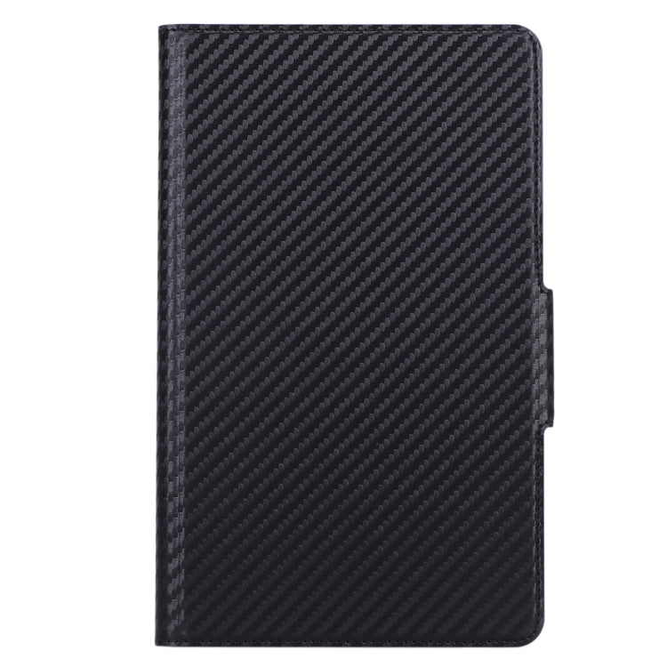For Huawei Honor Pad 5 / MediaPad M5 Lite 8 inch Ultra-thin Carbon Fiber Horizontal Flip PU Leather Tablet Case with 3-level Holder